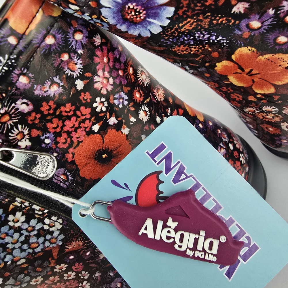 Alegria Floral Rain Boots Size 37 RAI - Picture 13 of 16